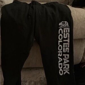 Black Estes Park Colorado Sweatpants